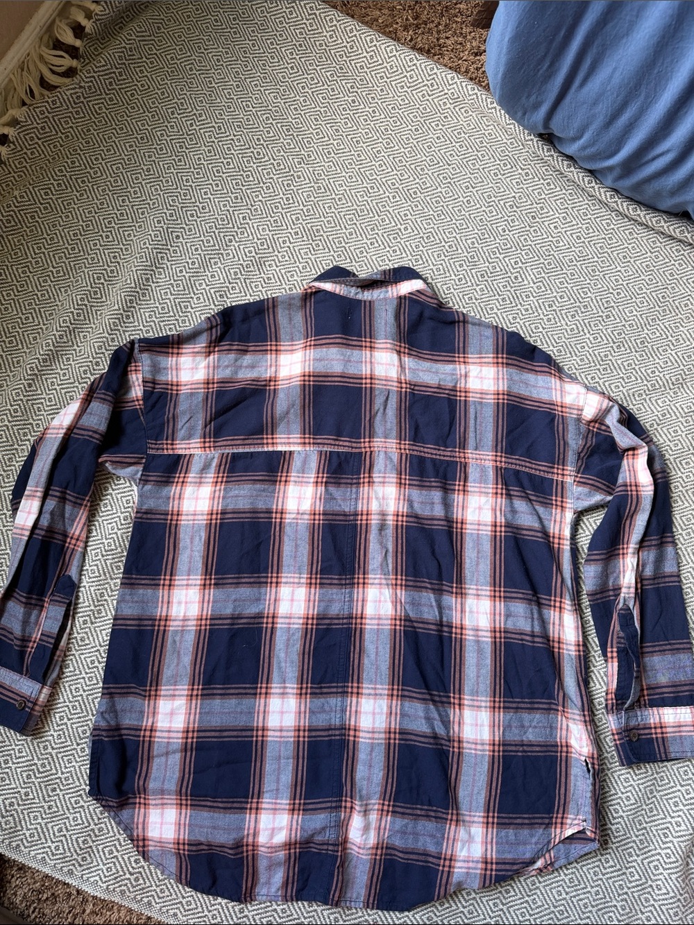Old Navy Navy, Red & White Plaid Button-Down Shirt - Picture 12 of 12